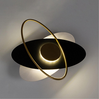 Светильник 26 см, 7W, 4000K, Arte Lamp Mars A2605AP-7BK, черный-золото