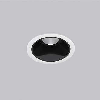 Точечный светильник LED 8W, 4200 К, 8,5*8,5*7,8 см, белый/чёрный жемчуг, Elektrostandard Osti 25081/LED