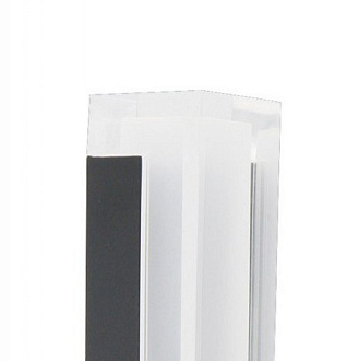 Уличный светильник Favourite Pillar 2861-1W, D100*W50*H270, уличный настенный светильник; металлическое основание черного цвета; плафон из акрила, IP54; свечение мягкое