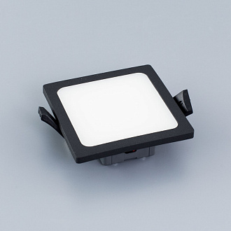Светильник, 9 см, 8W, 3000К, черный, теплый свет, Citilux Омега CLD50K082, встраиваемый светодиодный